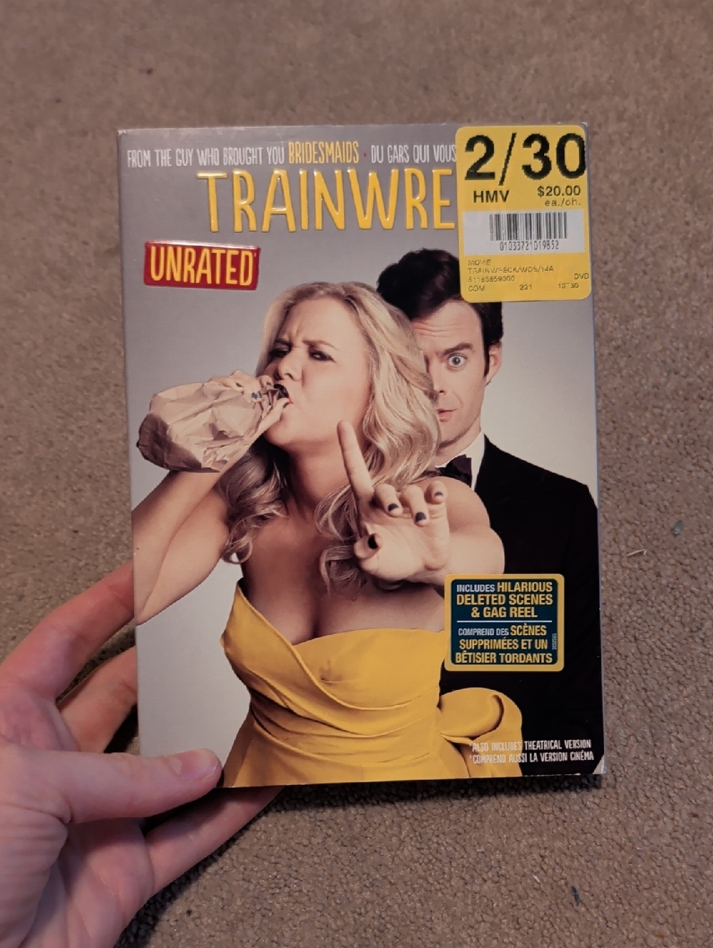 💜 5/$20 Trainwreck Unrated‎ DVD - Yellow Cover